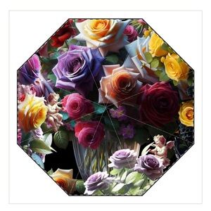 Flower Shoppe design Roses of Many Colors Umbrella